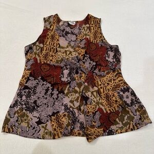 Monroe & Main Multicolor Sheer Sleeveless Top